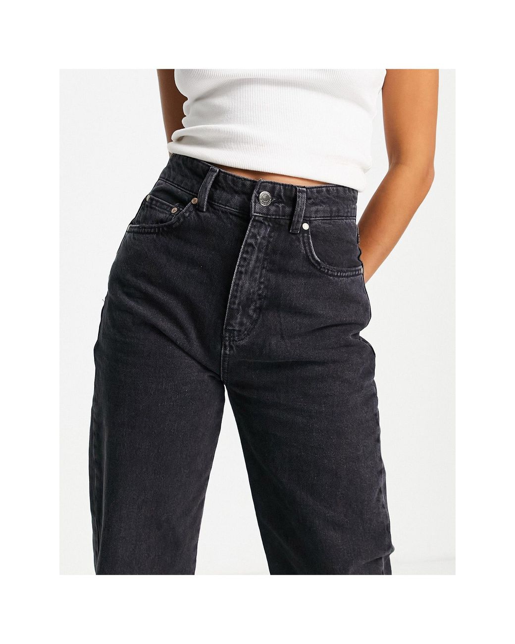 Jaren 90-stijl Dad Jeans in het Zwart 