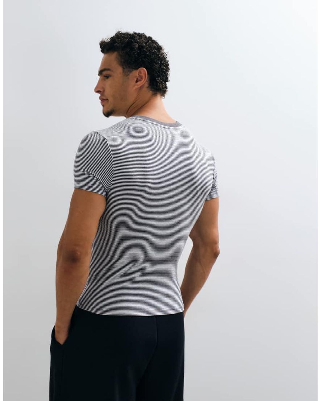 Collusion Gray Fitted T-Shirt for men