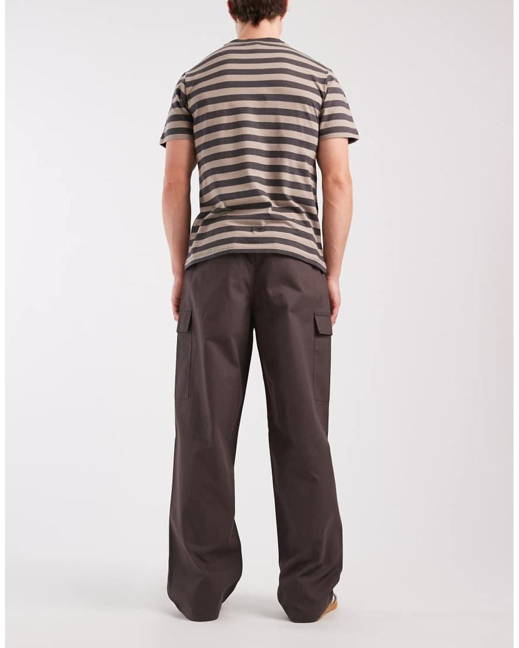 ASOS Brown Baggy Cargo Trousers for men