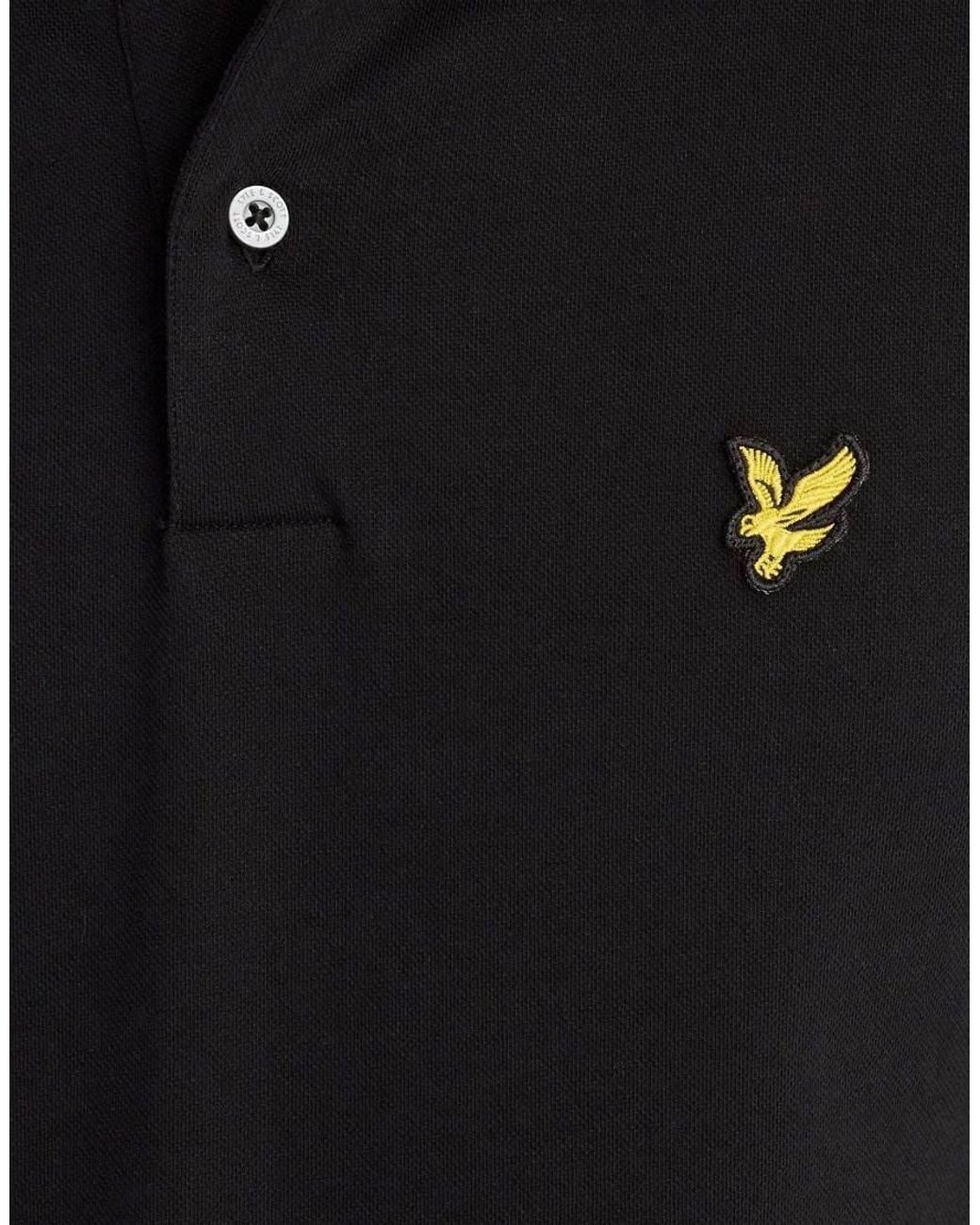 Lyle & Scott Black Ss Polo Shirts Track Tipped Polo Shirt for men