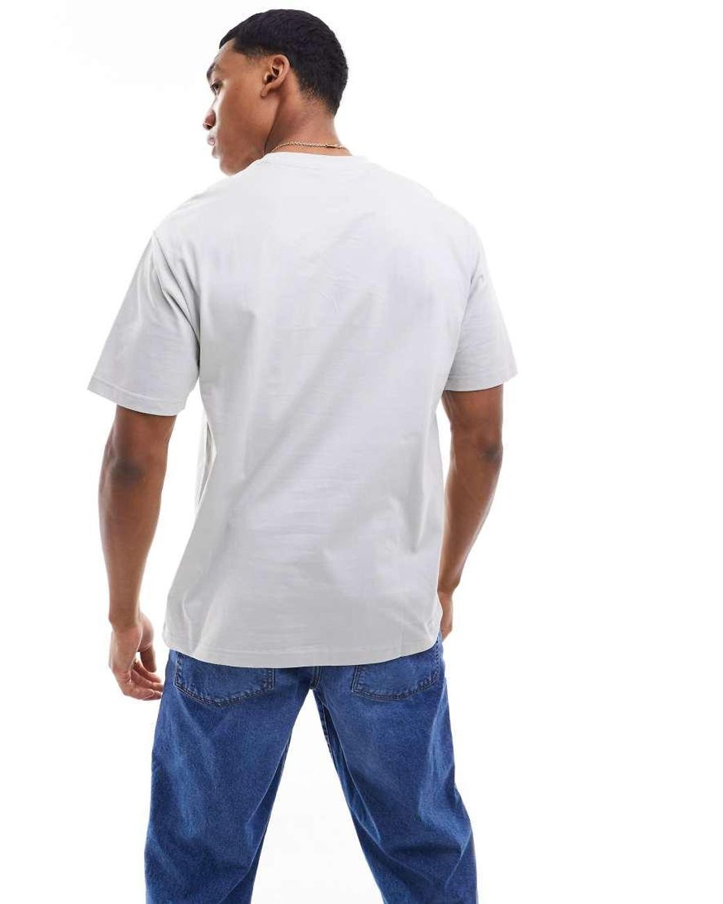 Only & Sons White Relaxed Fit T-Shirt for men