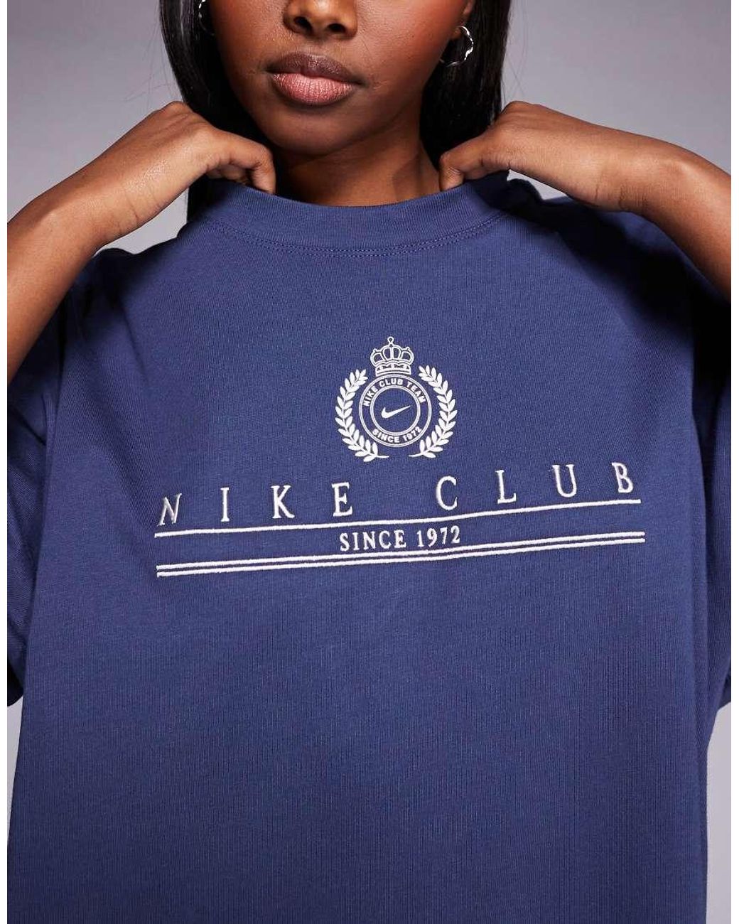 Nike Blue Graphic Print T-Shirt