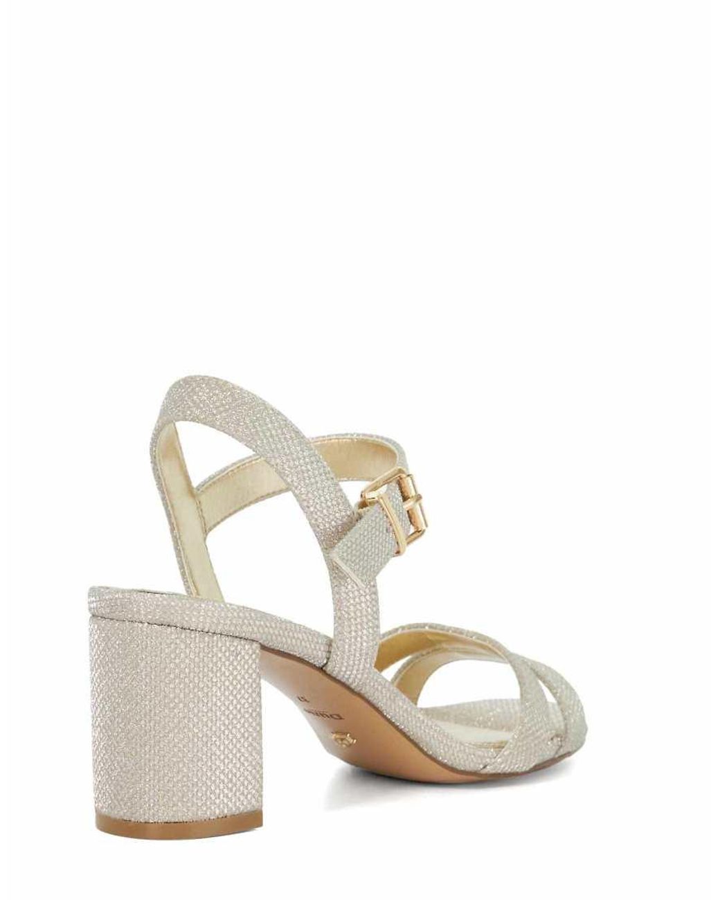 Dune White Merisa Heeled Sandals