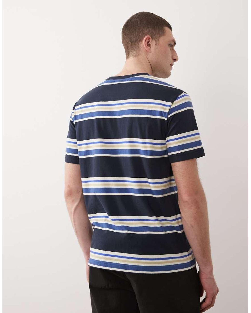 Gant Blue Multistripe T-shirt for men