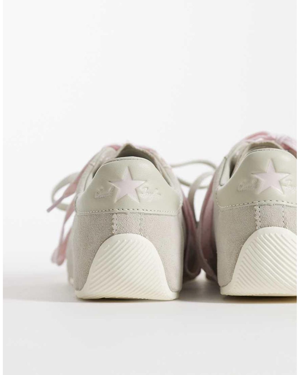 Converse Pink Chuck Taylor Lo Trainers With Double Lace