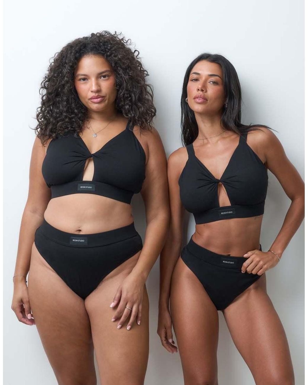 RIEN STUDIO Black High Waisted Thong