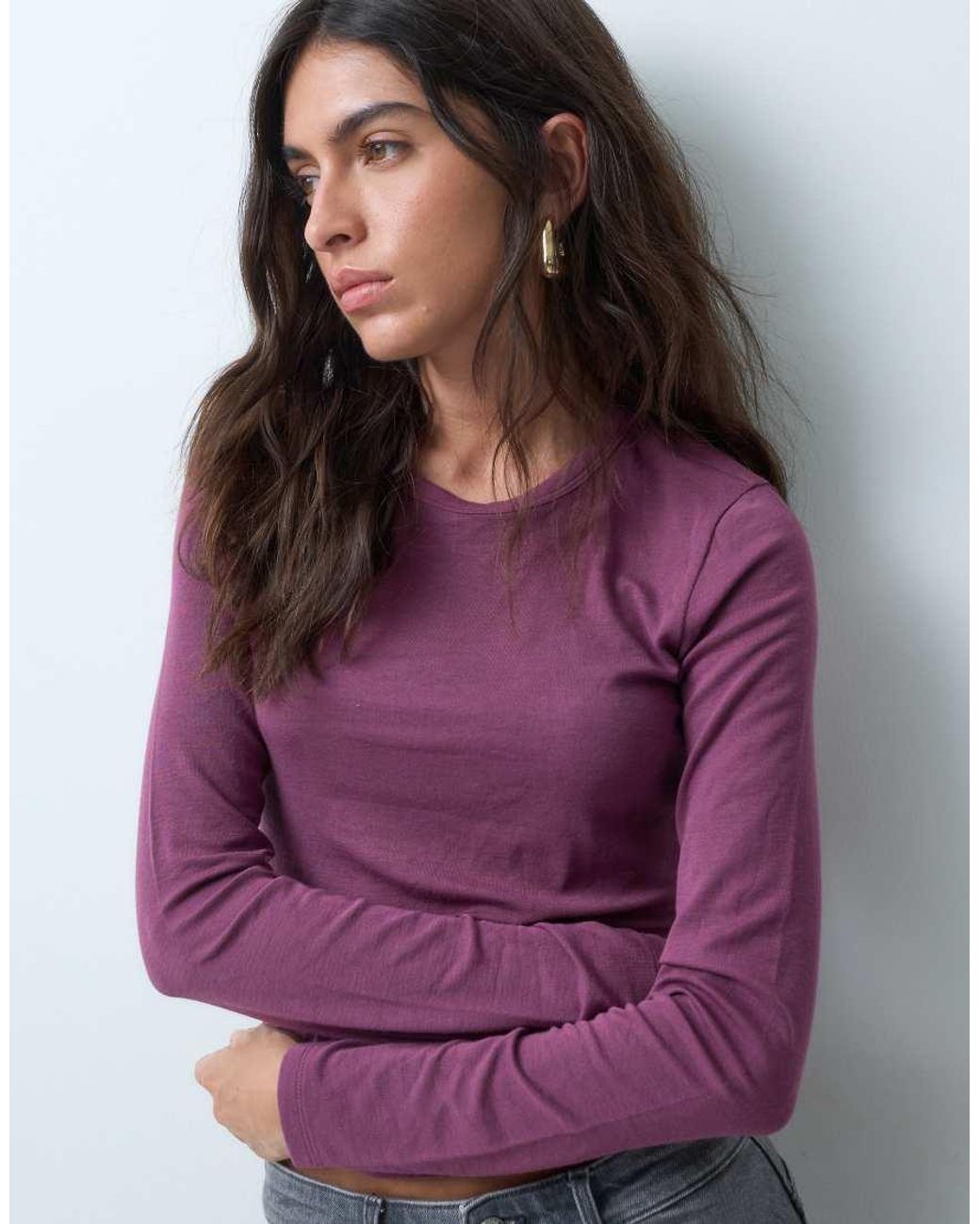 Abercrombie & Fitch Purple Long Sleeve Top Co-ord