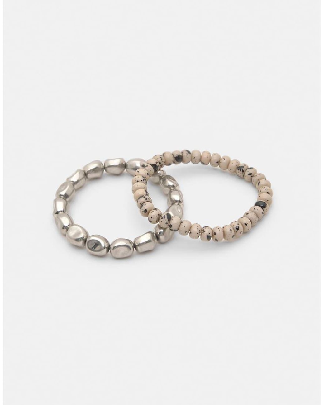 Pull&Bear Metallic Rope Bracelet for men