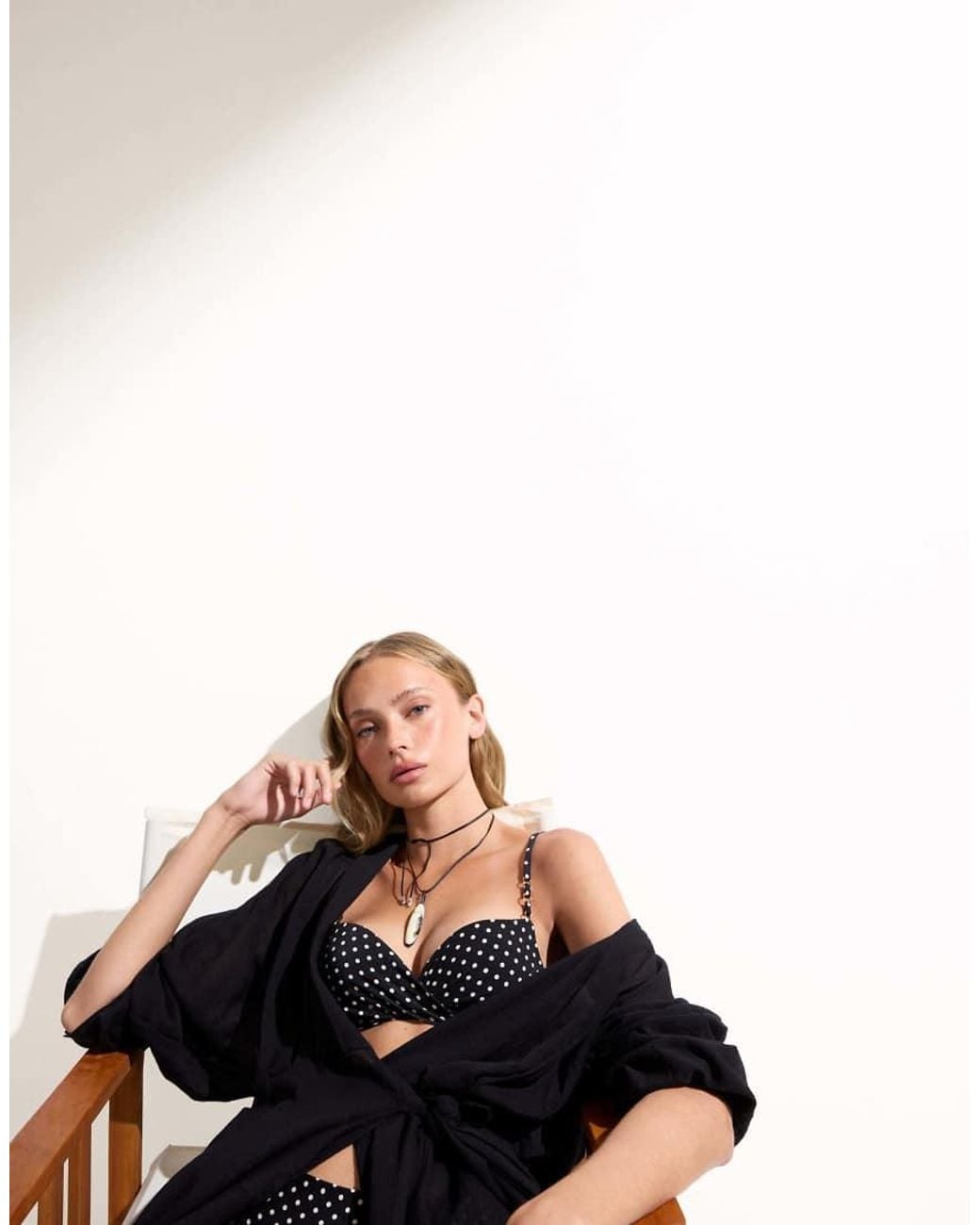 Calzedonia Black Polka Dot Push-Up Bikini Top