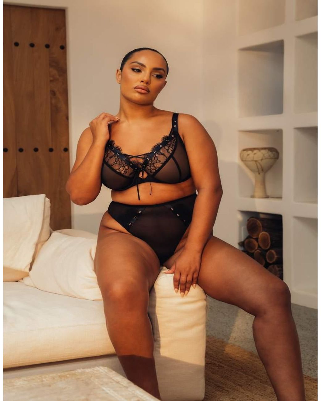 Curvy Kate Pink Scantilly Laced Up High Waist Thong