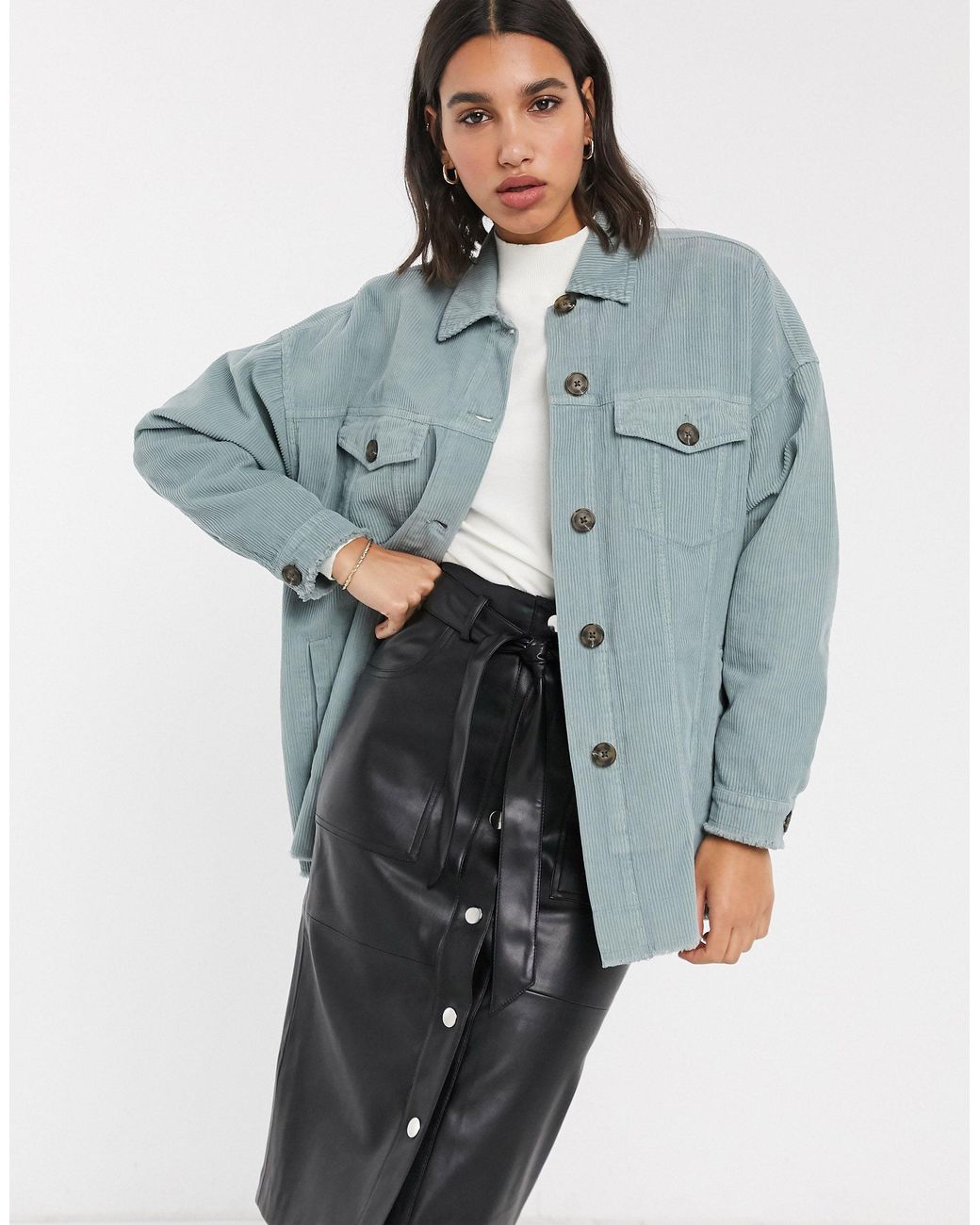 Stradivarius oversized shop denim jacket