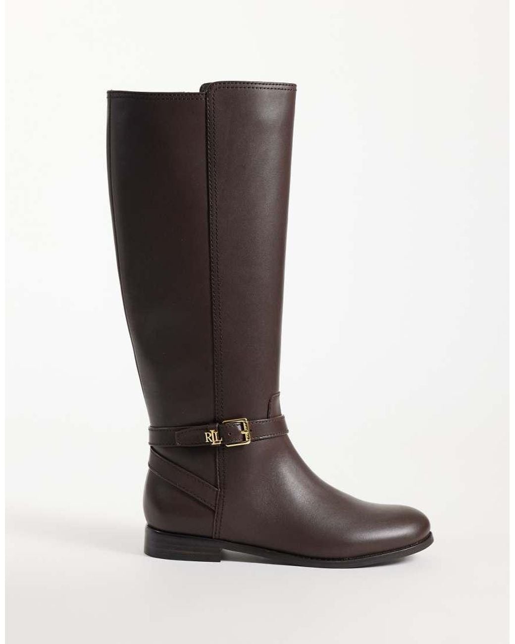 Ralph Lauren Brown Brooke Knee High Boot