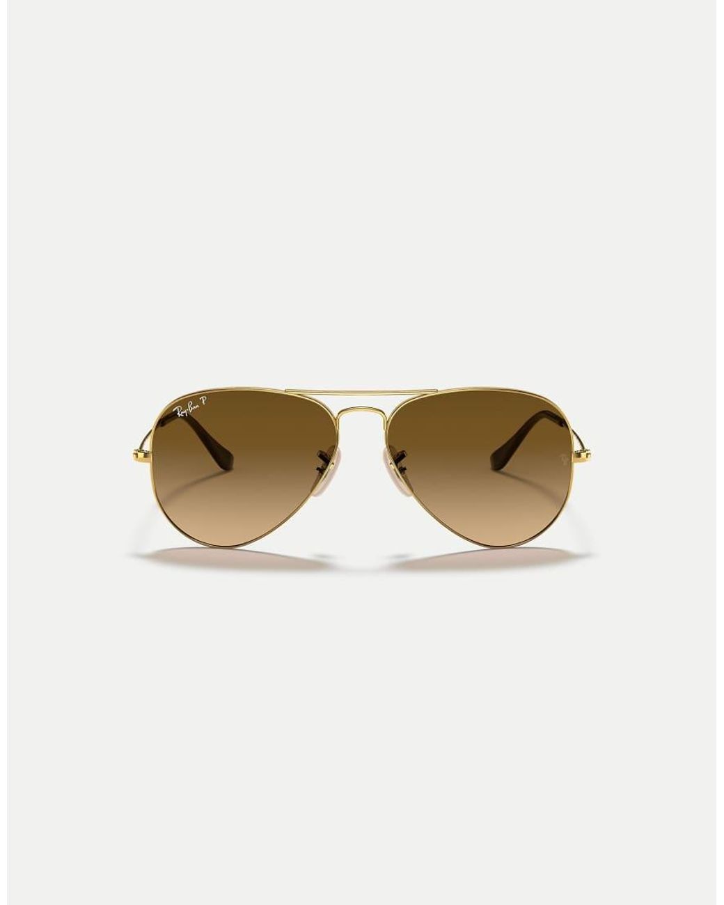 Ray-Ban Natural Aviator Gradient Pilot Polarised Sunglasses With Lens