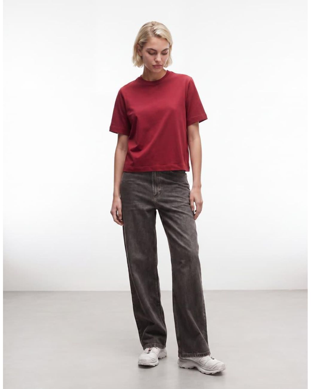 Weekday Red Boxy Fit T-Shirt