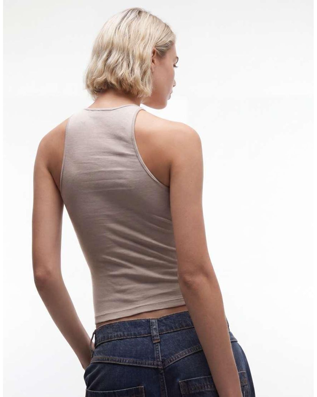 Weekday Gray High Neck Tank Top