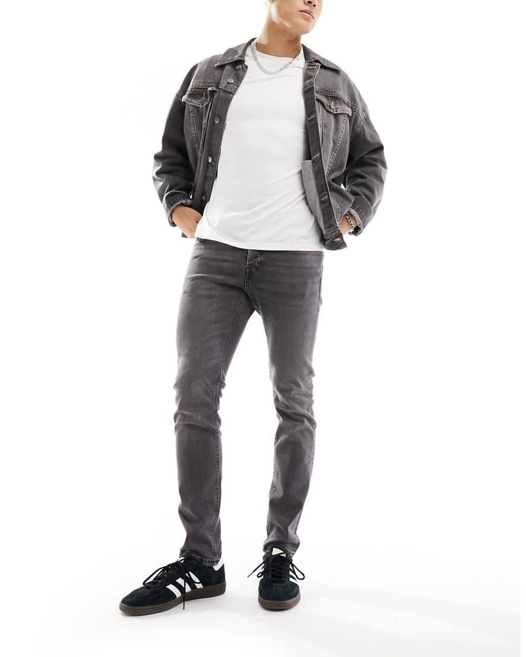 Jack & Jones Gray Glenn Slim Jeans for men
