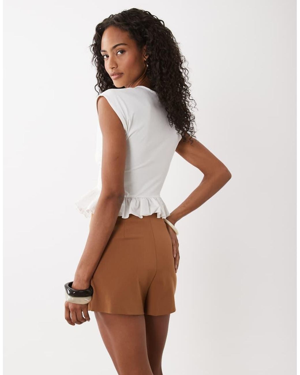 ASOS Mini Pelmet Skort Met Split in het White