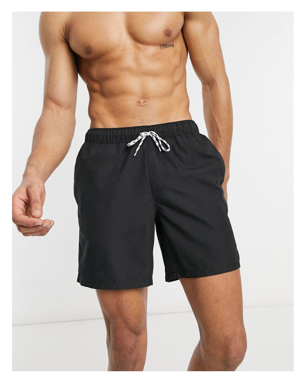 ASOS Swim Shorts in Black for Men - Lyst