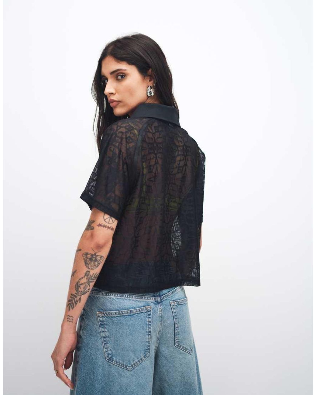 Nike Black Street Lace Polo Jersey