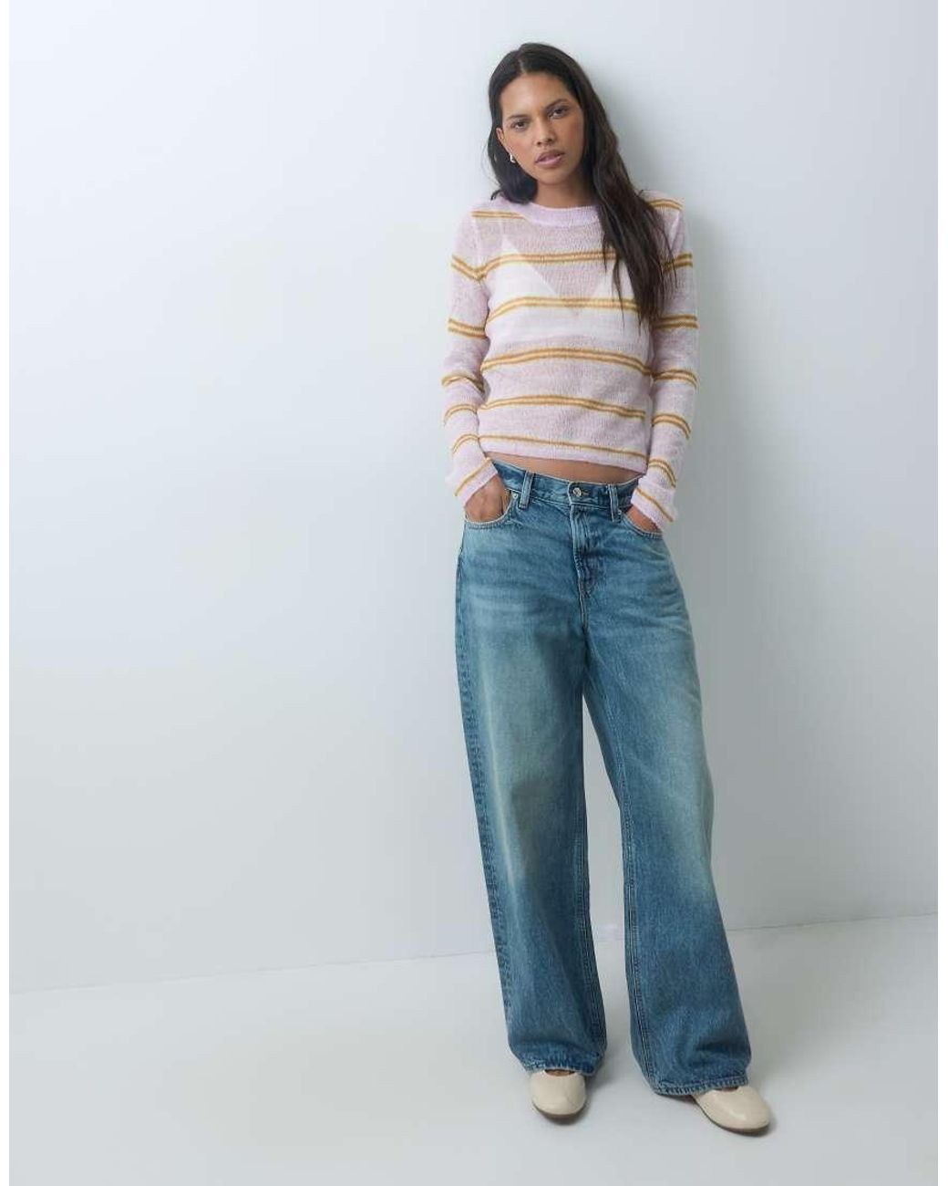 Mango Gray Fine Knit Jumper