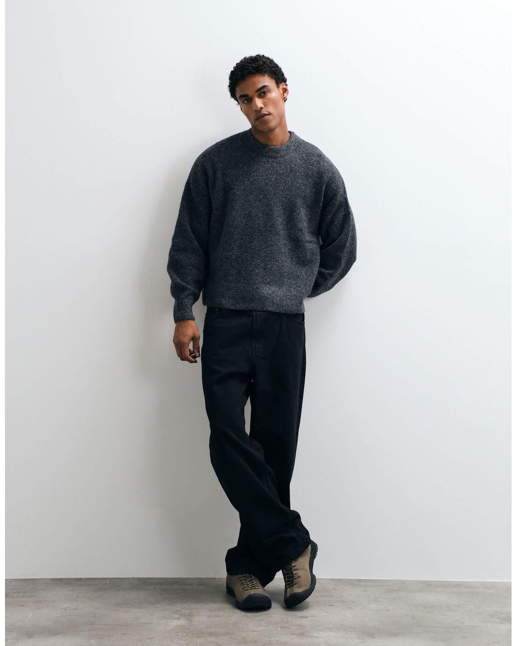 Weekday Blue Wool Blend Jumper for men