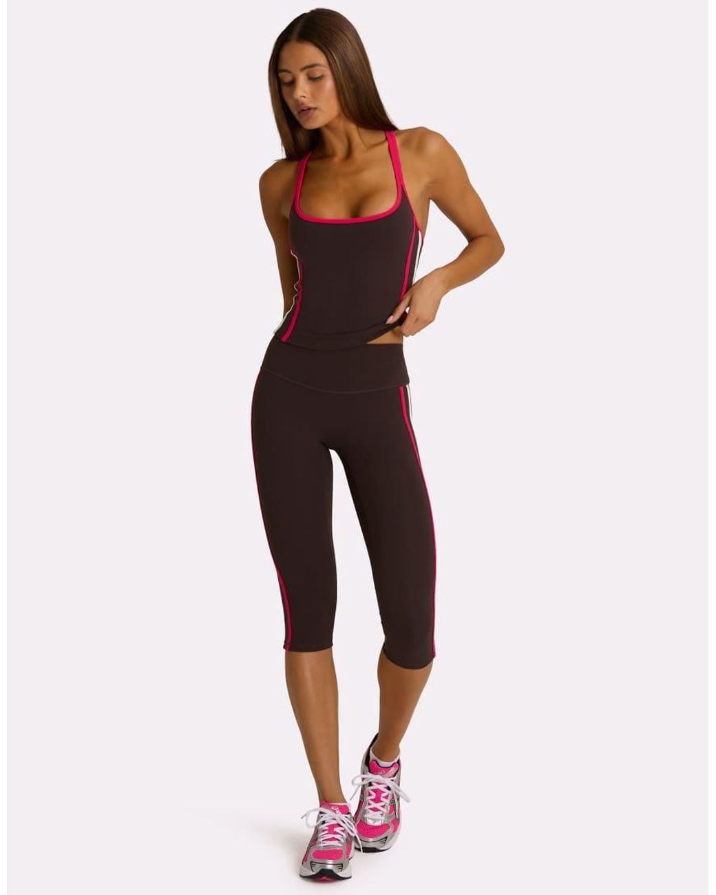 BO+TEE Brown Bo+tee Strappy Cross Back Tank Top