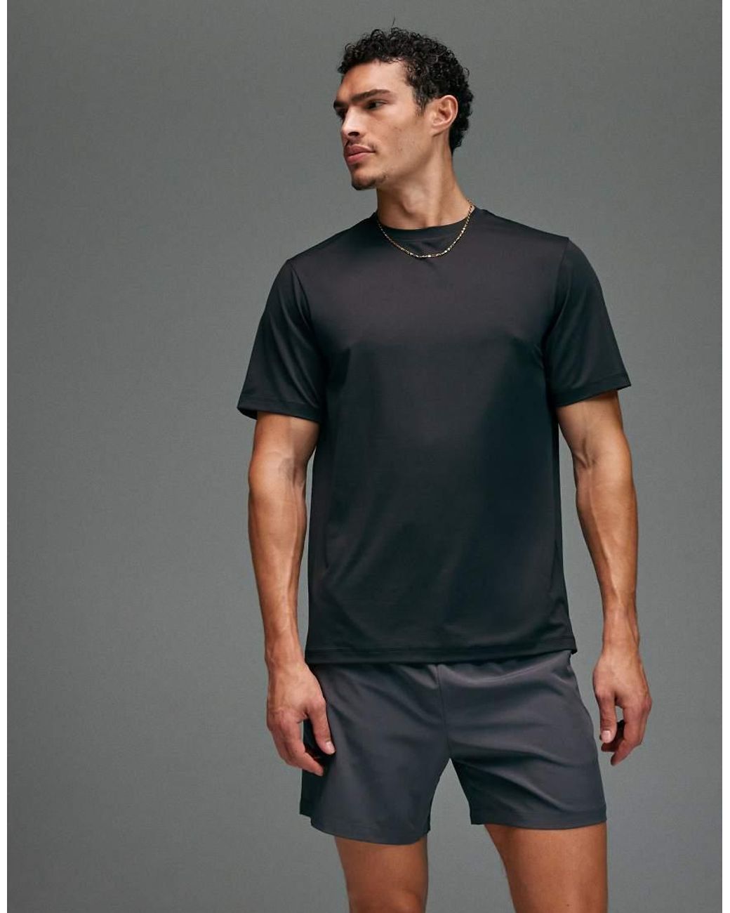 4505 Gray Icon Quick Dry Mesh Training T-shirt for men