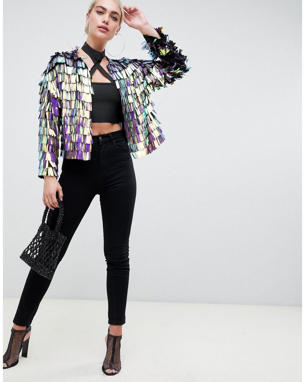 Iridescent 2025 fringe jacket