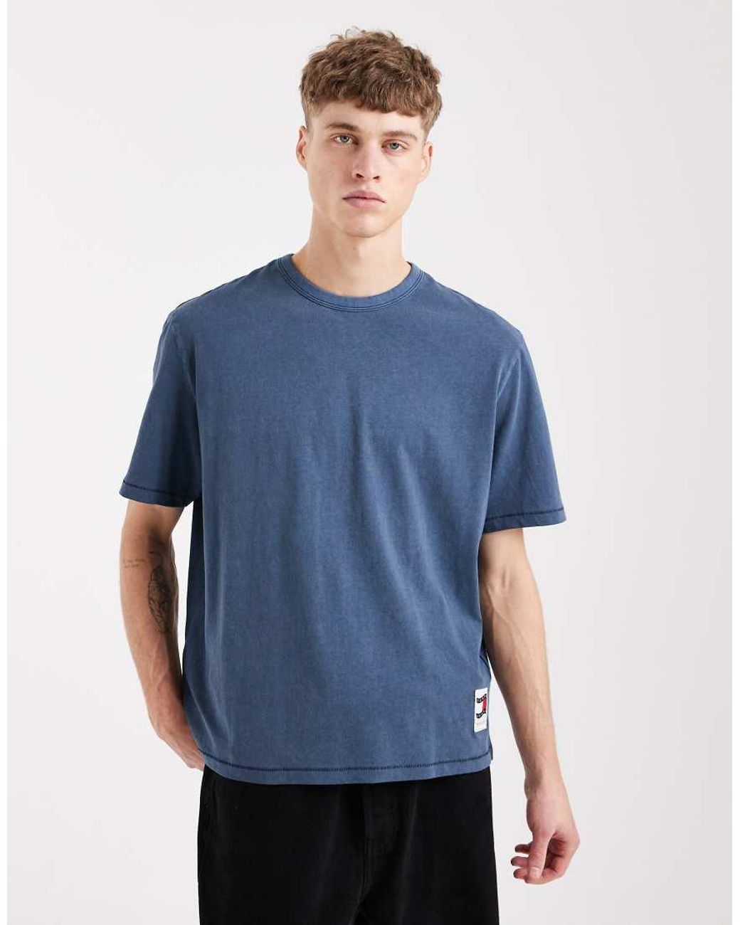 Tommy Hilfiger Blue 90s Waving Flag Logo T-shirt for men