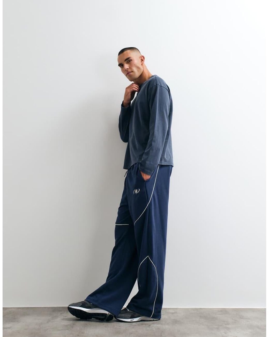 New Balance Blue Trackside French Terry Pant for men