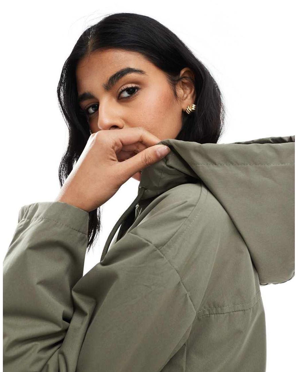 Brave Soul Green Short Coated Jacket