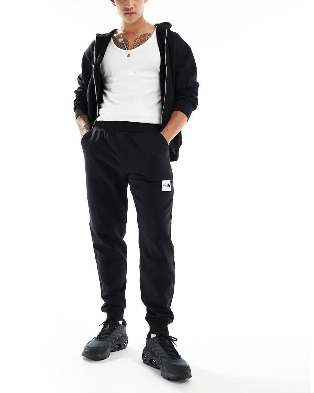 Red north face joggers deals