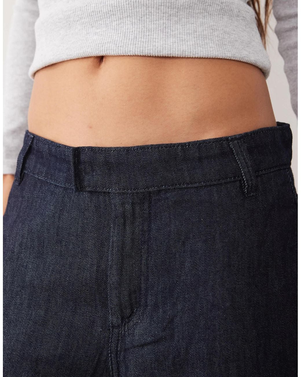 Mango Blue Denim Pants