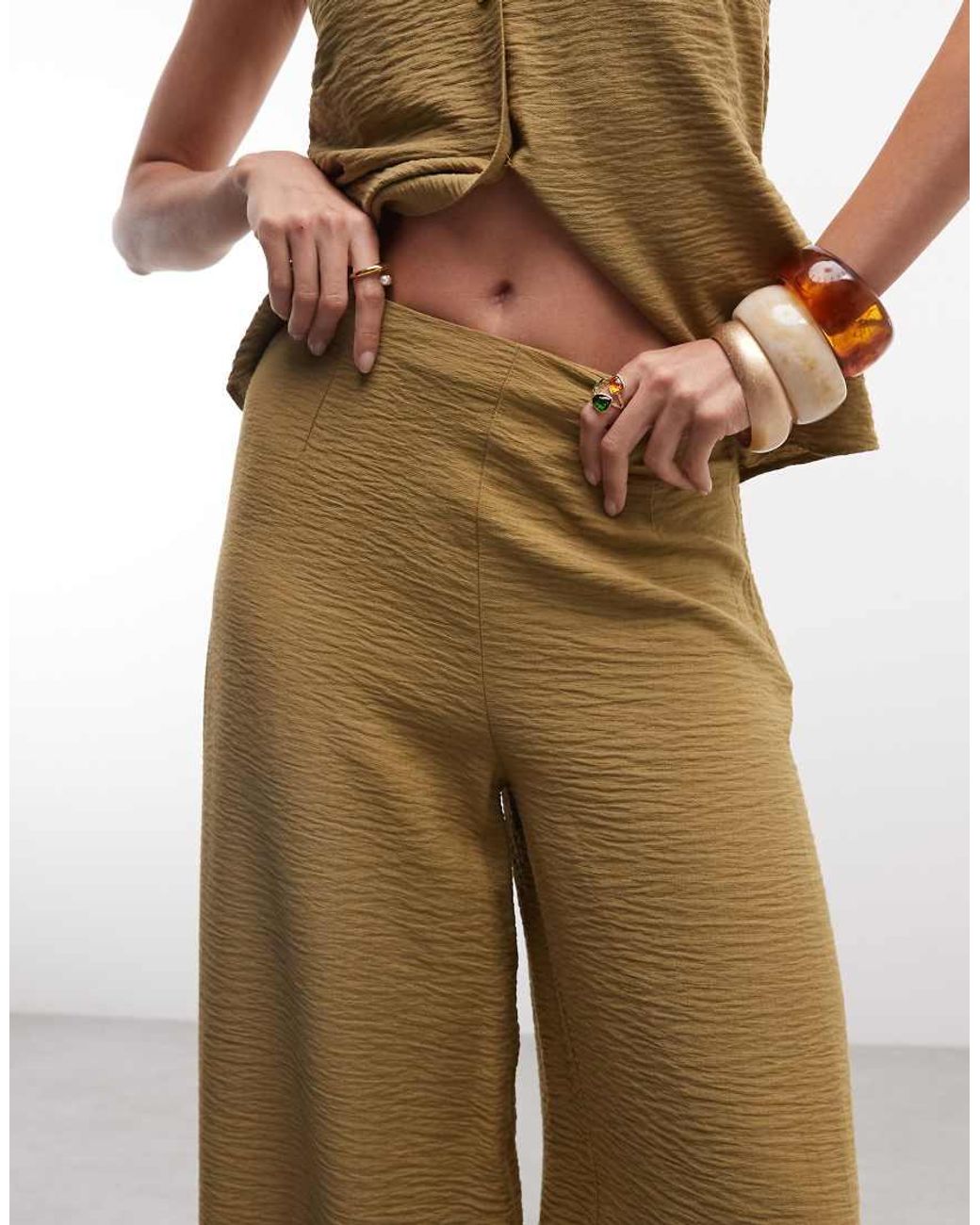 New Look Natural Co-ord Wide Leg Trousers