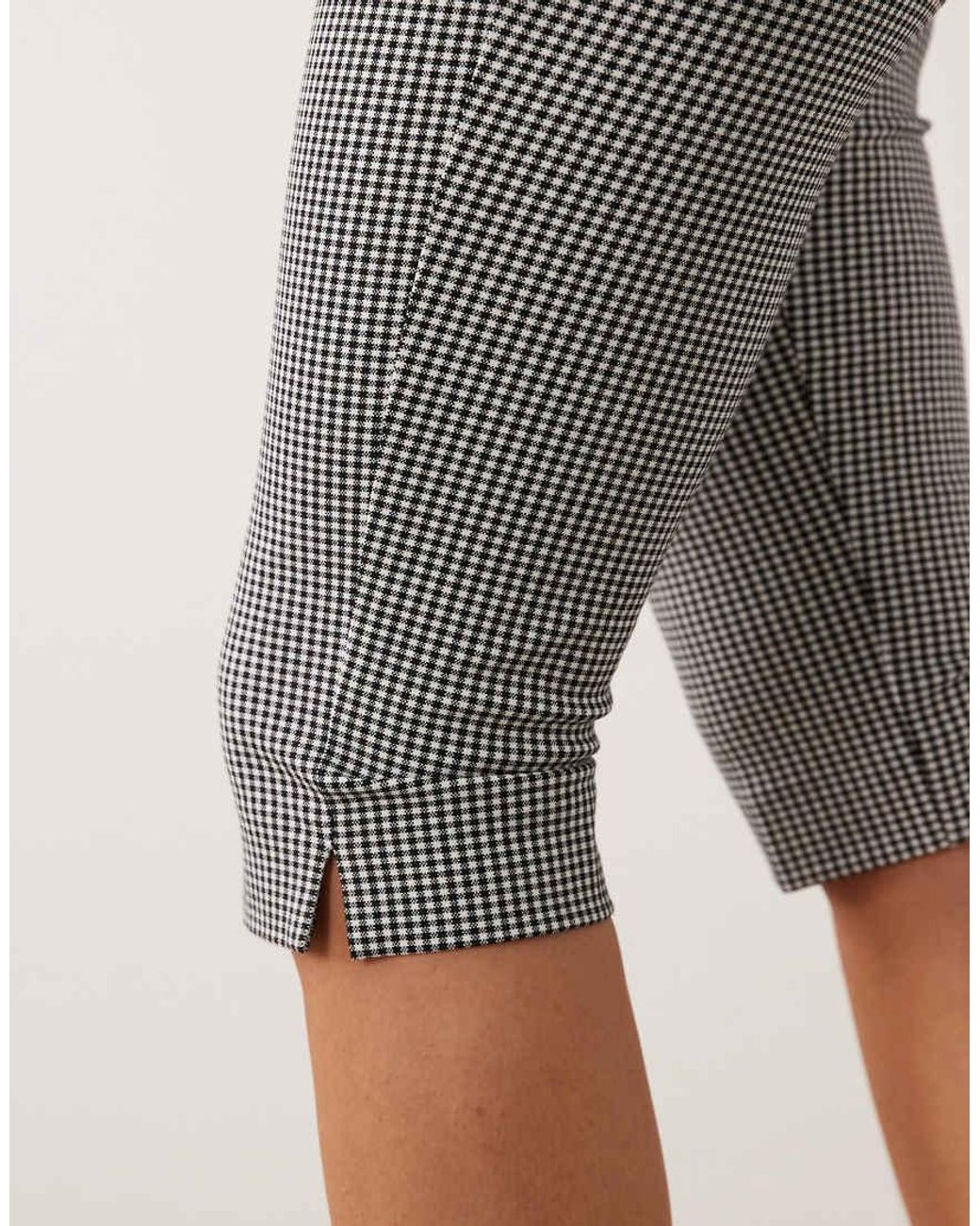 Abercrombie & Fitch Gray High Rise Bengaline Capri Trousers