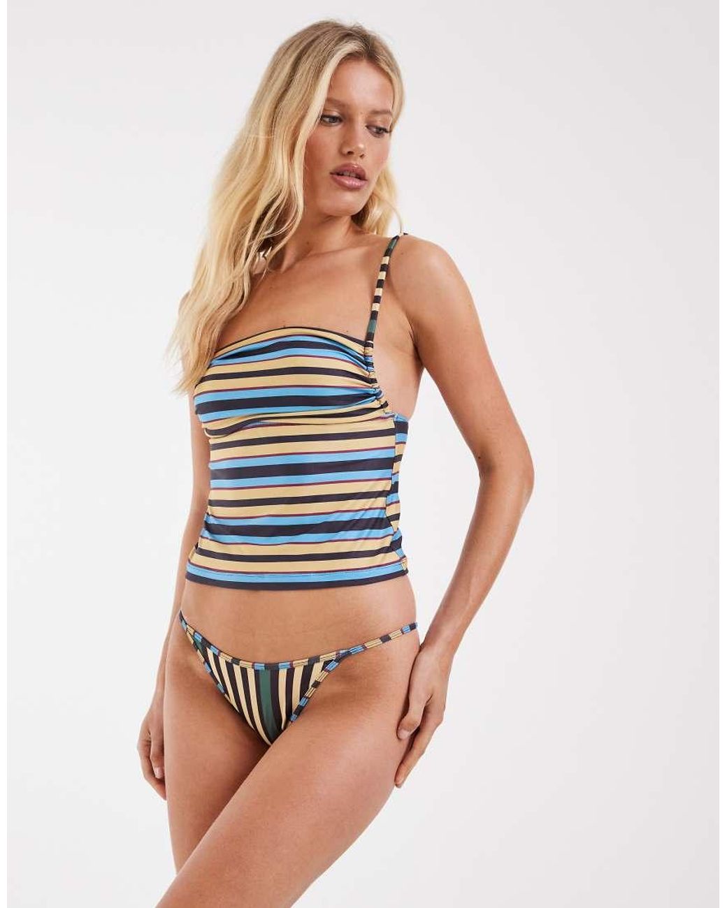 ASOS Blue Sammie San Andreas Tanga Bikini Bottom