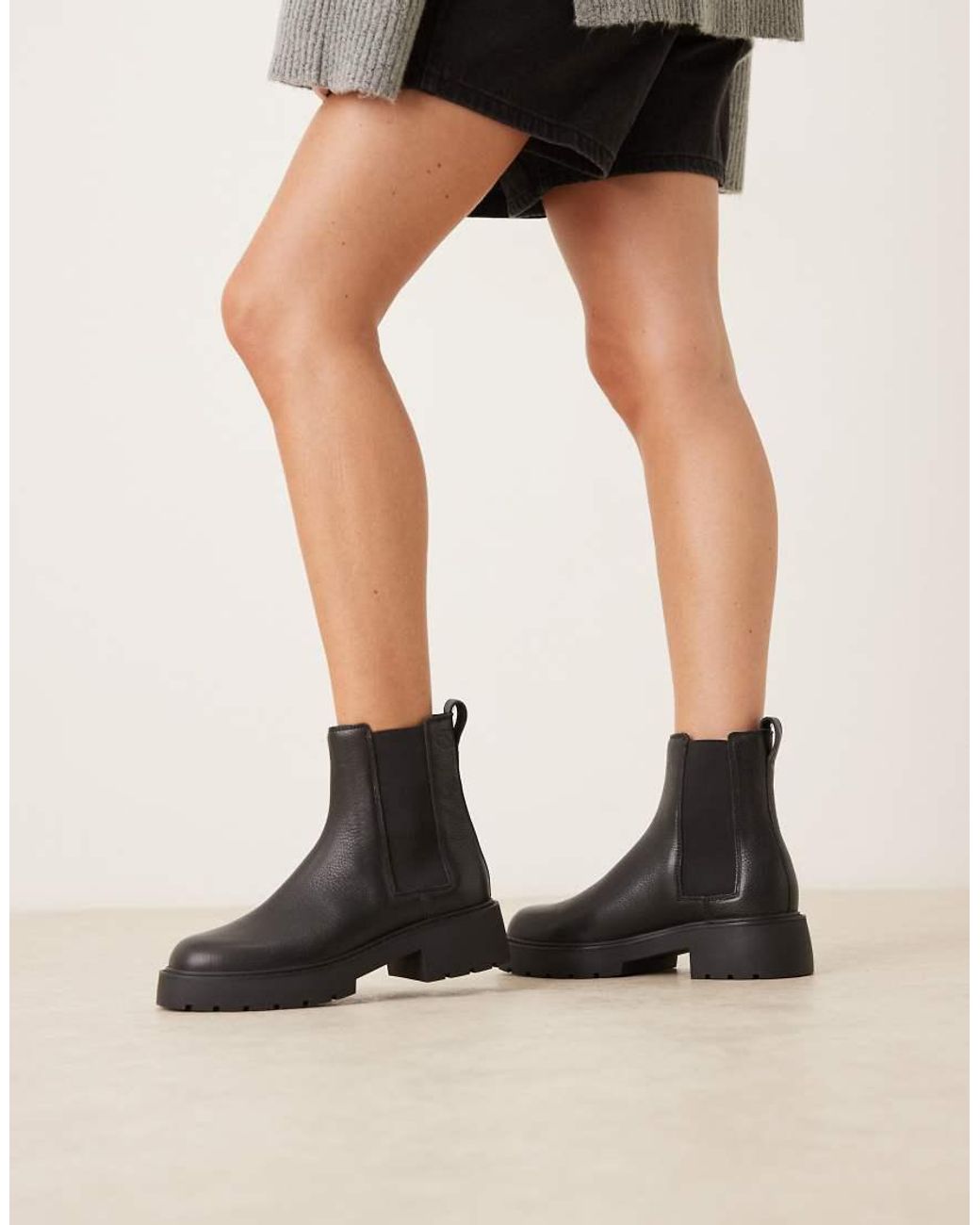Calvin Klein Black Chunky Chelsea Ankle Boots