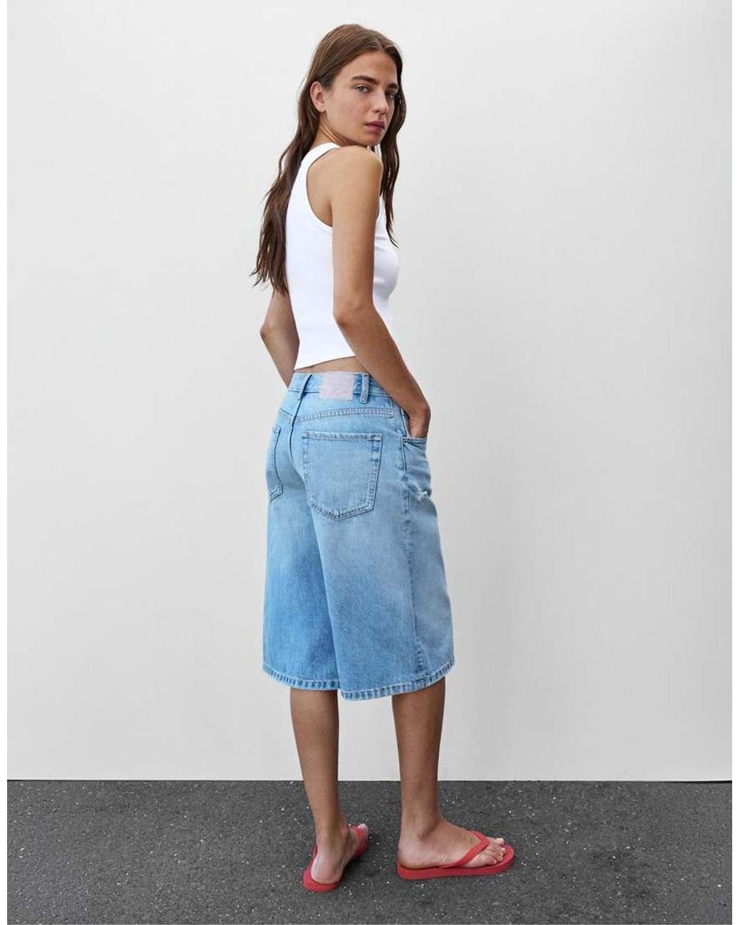 Pull&Bear Tanktop Van Modal in het White