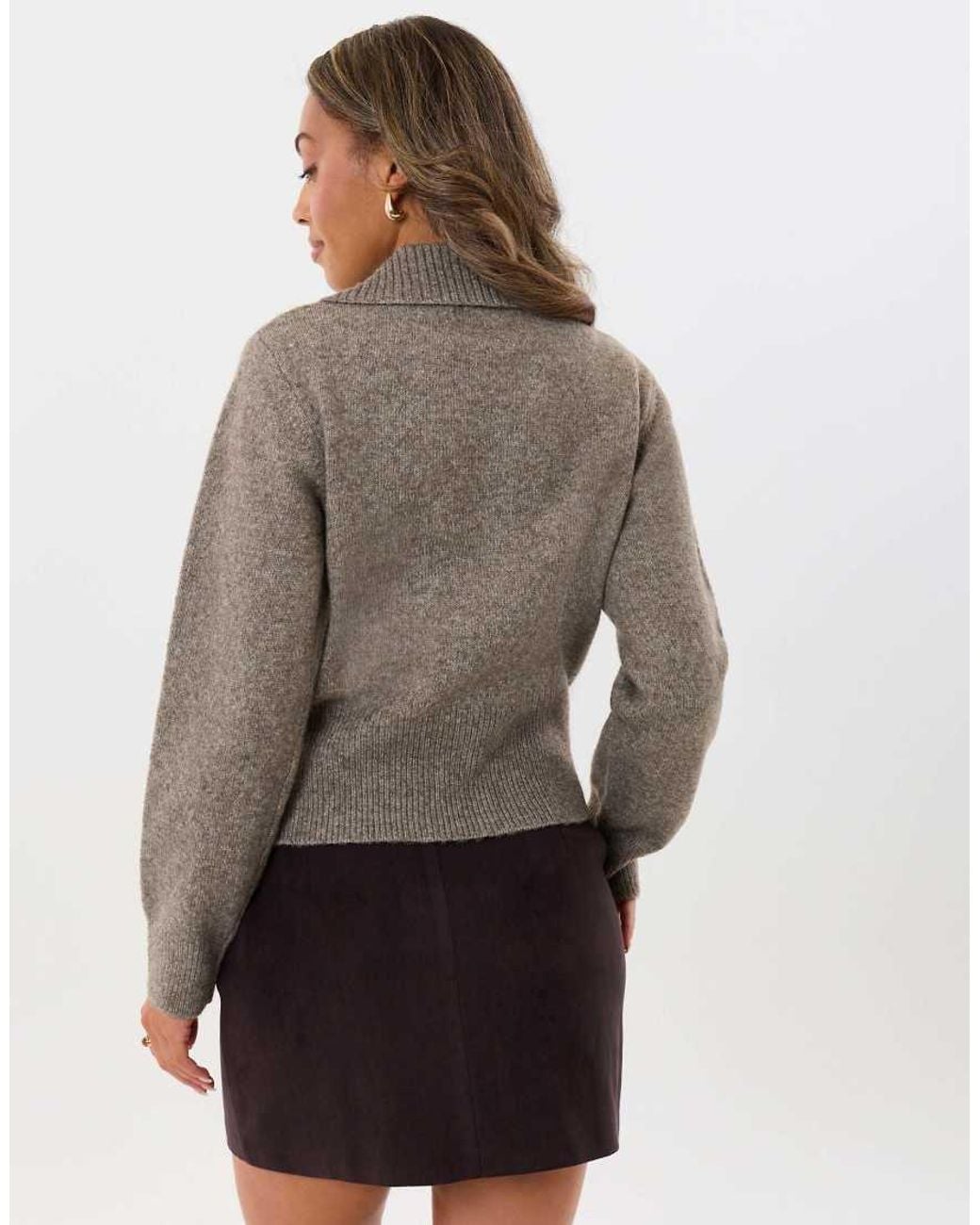 Threadbare Gray Polo Button Up Cardigan