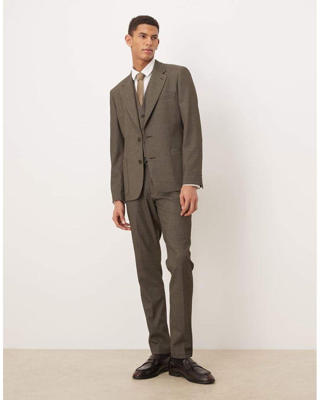 ASOS Brown Skinny Suit Jacket for men