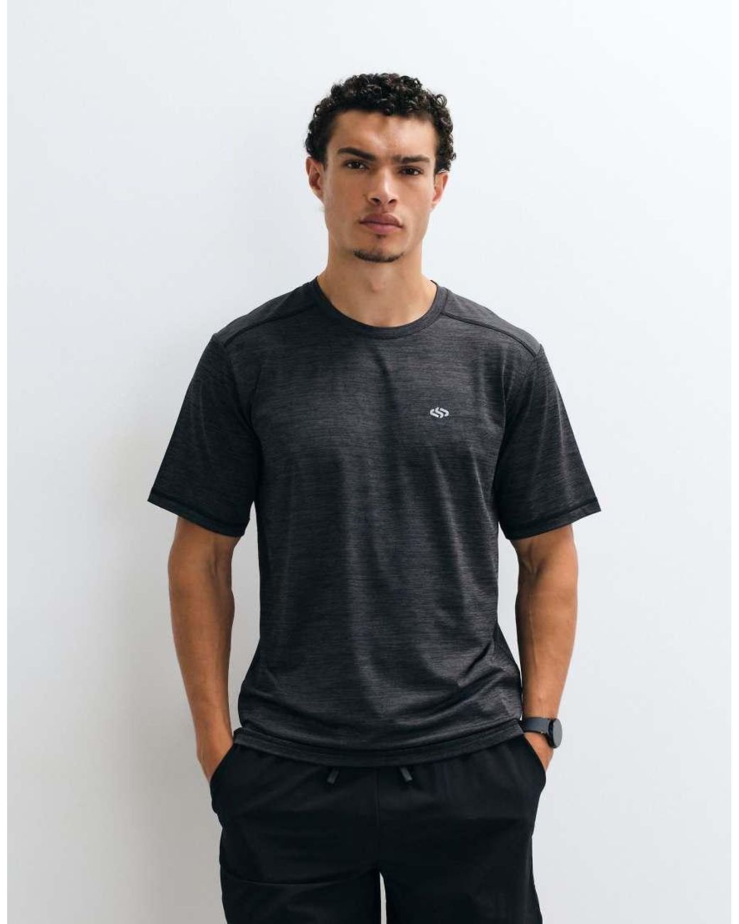 Jack & Jones Black Sports Lightweight Training T-Shirt for men