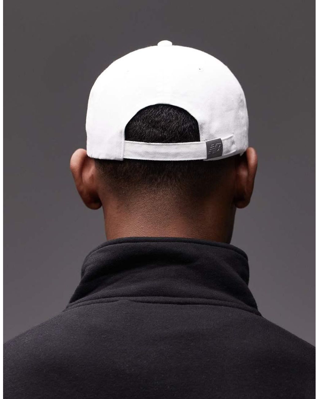 New Balance White 6 Panel Classic Hat for men
