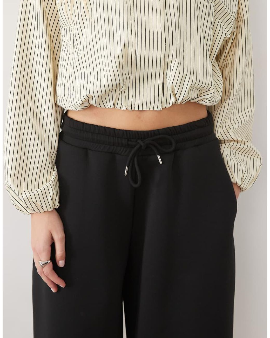 ASOS Natural Tie Waist Jersey Bermuda
