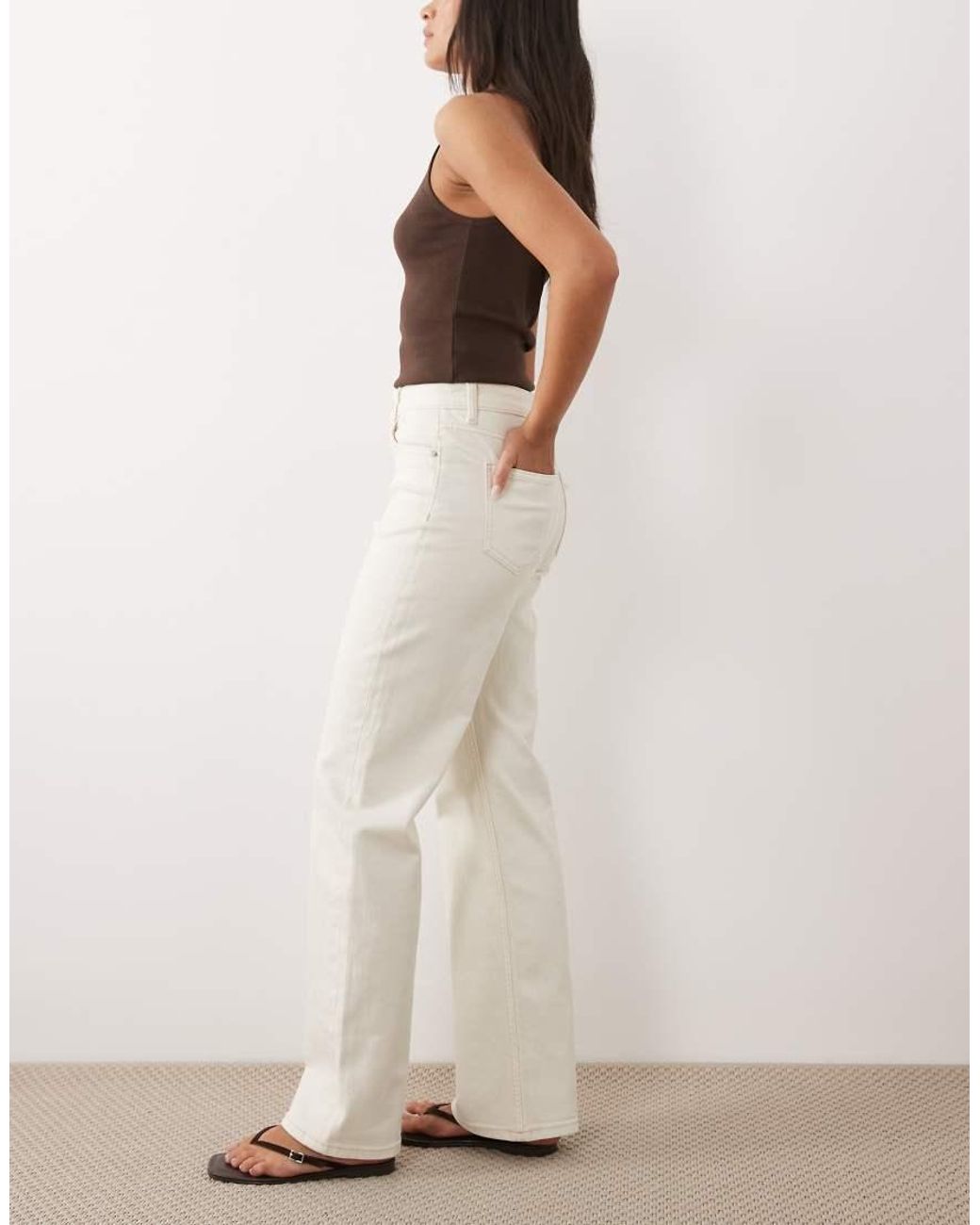ASOS Natural Comfort Stretch Straight Leg Jeans