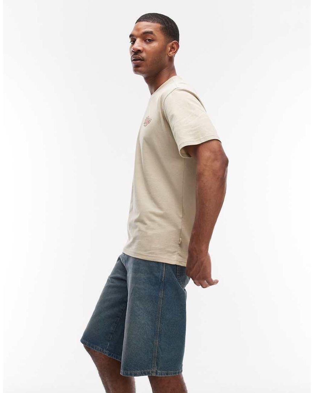 Dickies Blue 13 Inch Loose Jean Shorts for men