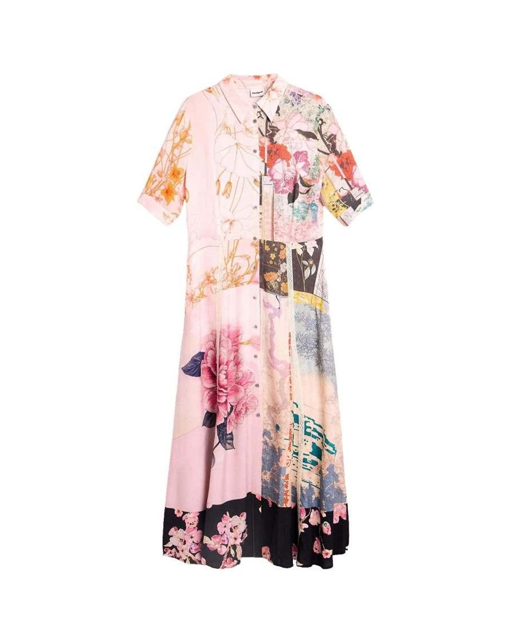 Desigual Red Printed Maxi Dress