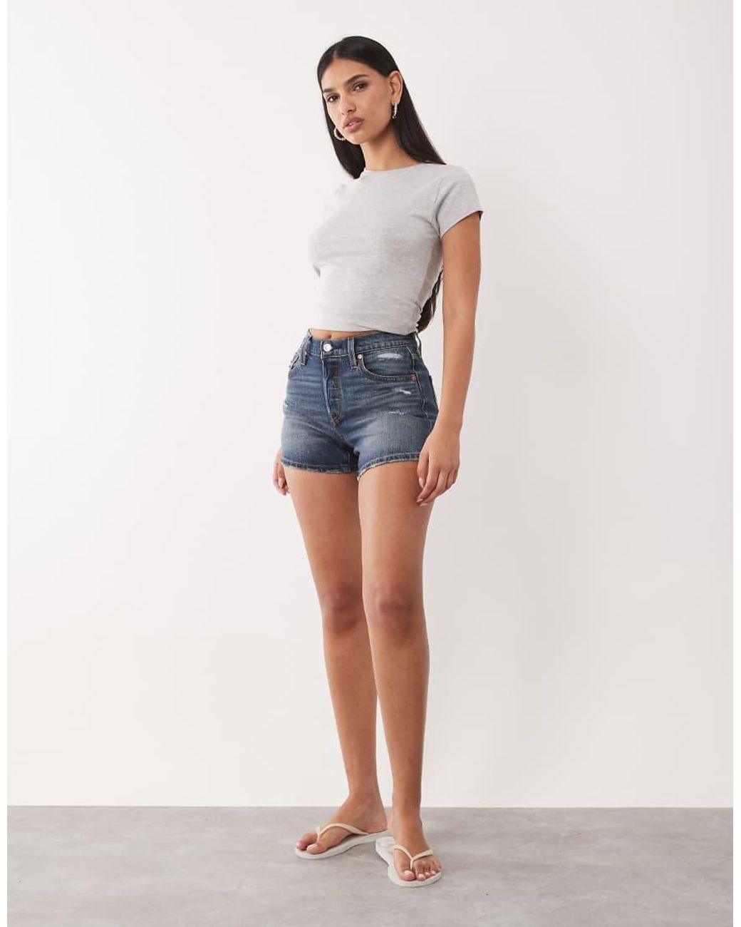 Levi's Blue 501 Hourglass Denim Shorts