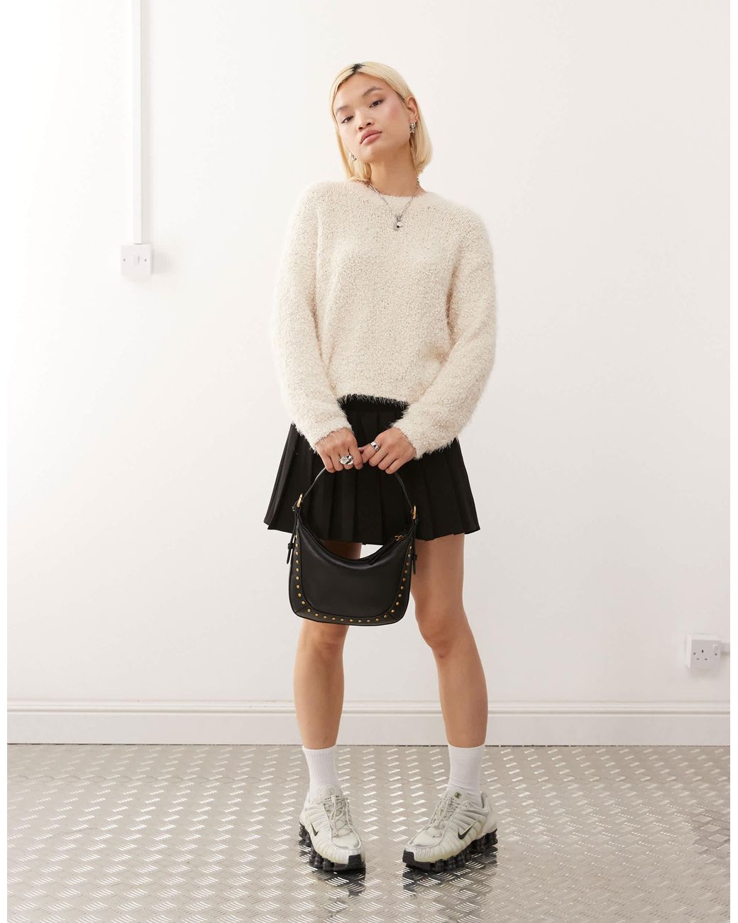 Noisy May Natural – flauschiger strickpullover
