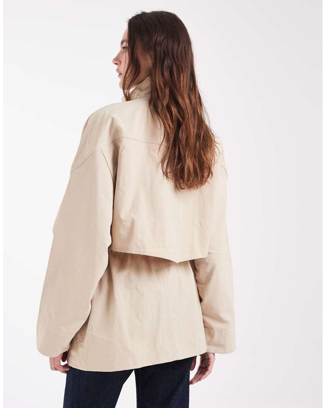 Lacoste Natural Water Resistant Mid Length Parka Jacket