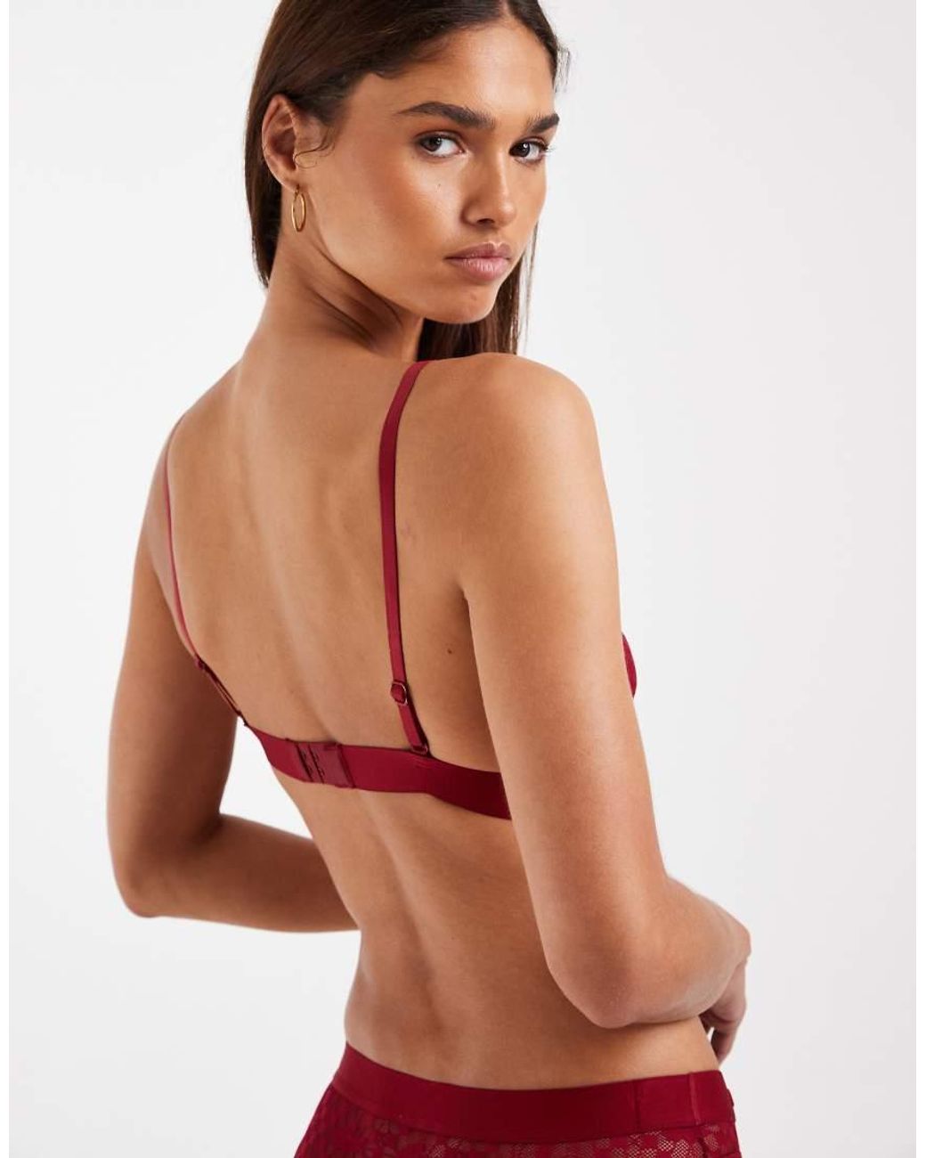 Lacoste Red Lace Bra